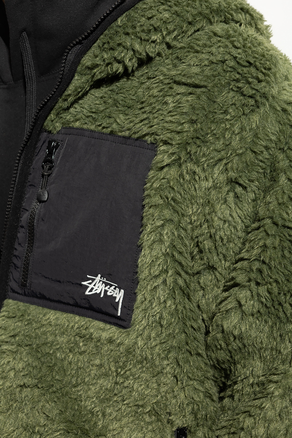 Green Reversible jacket with logo Stussy - Vitkac Sweden